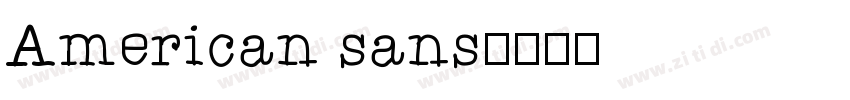 American sans字体转换